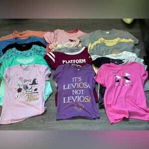 Lot of 18 Girls Short Sleeve T’s - Most Size L (10/12)